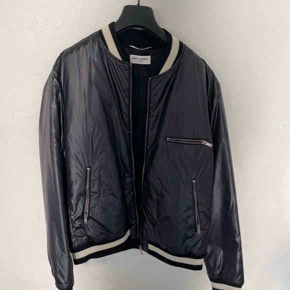 Yves Saint Laurent zip-up varsity bomber jacket - Picture 4 of 16
